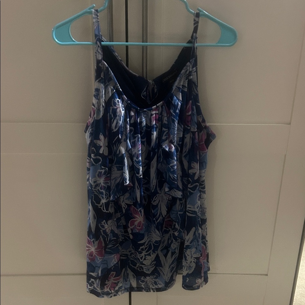 Lane Bryant Blue Floral Camisole